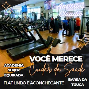 Magnifico Flat Na Barra Da Tijuca 704, Com Linda Piscina, Academia, Balsa Praia, Microondas, Frigobar, Tv Smart, Varanda E Mesa Trabalho *